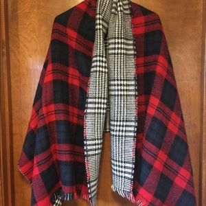 Thick Over-Sized Blanket Scarf Tartan Plaid
